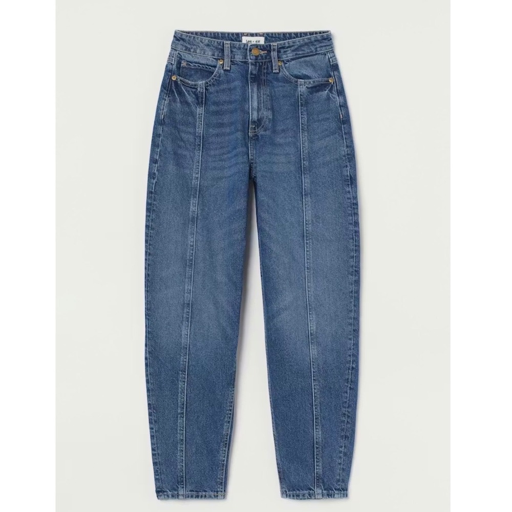 Lee x H&M Loose Fit Mom‎ Jean's Blue Denim 4 High Rise Chic Streetwear Casual